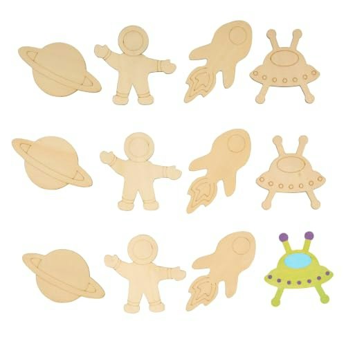 Colorations Decorate Your Own Wooden Space Shapes 12-Pack: $11.89 Colorations Decorate Your Own Wooden Space Shapes 12-Pack: $11.89