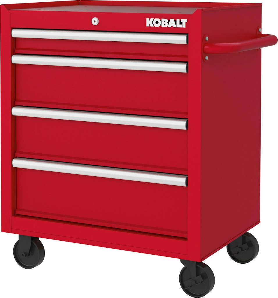 Kobalt 26.7" W x 33" H 4-Drawer Steel Rolling Tool Cabinet: $199