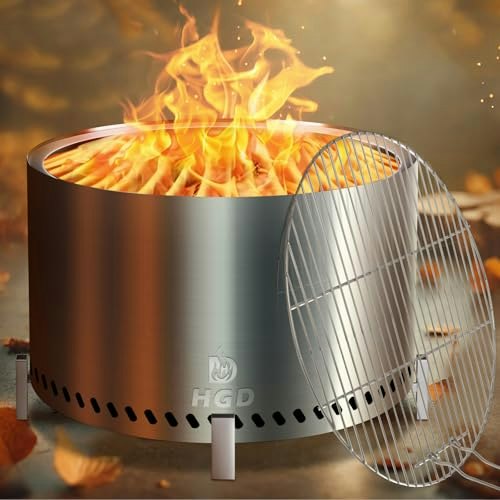 HGD 27.5-inch Smokeless Fire Pit with Stand and Grill Rack: $169.98 HGD 27.5-inch Smokeless Fire Pit with Stand and Grill Rack: $169.98