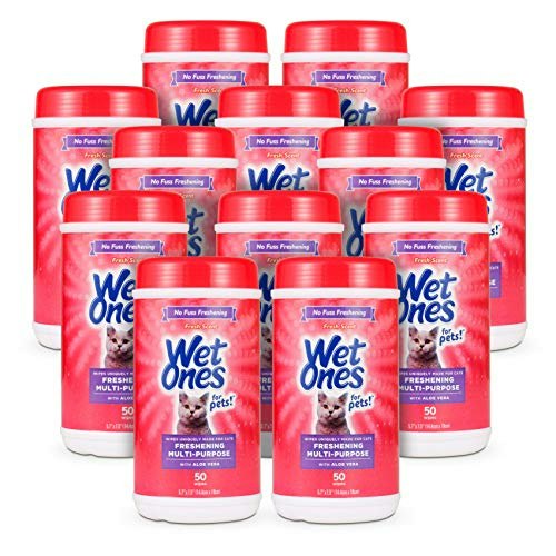 Wet Ones for Cats Freshening Wipes 50-Count 12-Pack: $29.04
