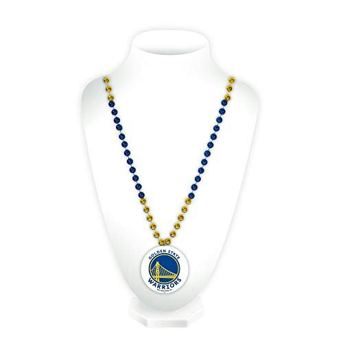 Golden State Warriors Bead Necklace with Medallion: $11.47