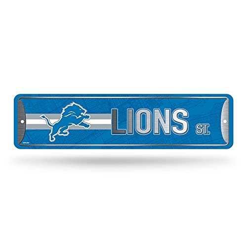 Rico Industries Detroit Lions 4" x 15" Metal Street Sign: $8.70