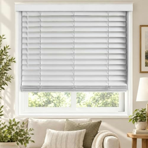 Chicology 2-Inch Cordless Faux Wood Blinds 78" x 48": $95.94 Chicology 2-Inch Cordless Faux Wood Blinds 78" x 48": $95.94