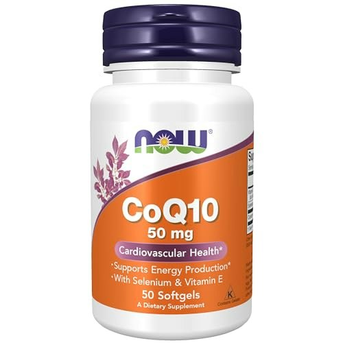 Now Supplements 50mg CoQ10 with Selenium and Vitamin E 50-Softgel Bottle: $7.99 Now Supplements 50mg CoQ10 with Selenium and Vitamin E 50-Softgel Bottle: $7.99