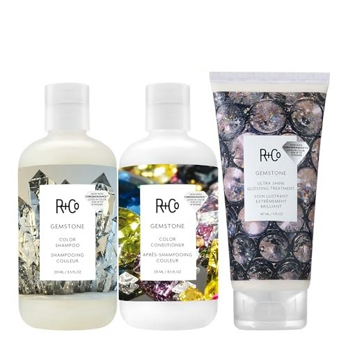 R+Co Gemstone Shampoo, Conditioner, and Ultra Shine Glossing Treatment: $79.61