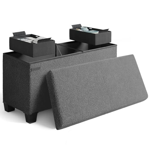 Storagebud 30-Inch Foldable Boucle Storage Ottoman: $50.37 Storagebud 30-Inch Foldable Boucle Storage Ottoman: $50.37