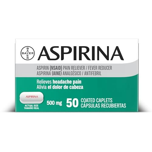 Aspirina 500mg Pain Reliever 50-Count: $5.27 Aspirina 500mg Pain Reliever 50-Count: $5.27