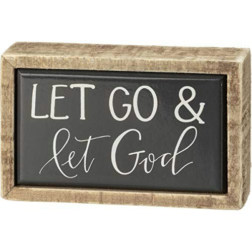 Primitives by Kathy Let Go & Let God Box Sign: $7.99 Primitives by Kathy Let Go & Let God Box Sign: $7.99