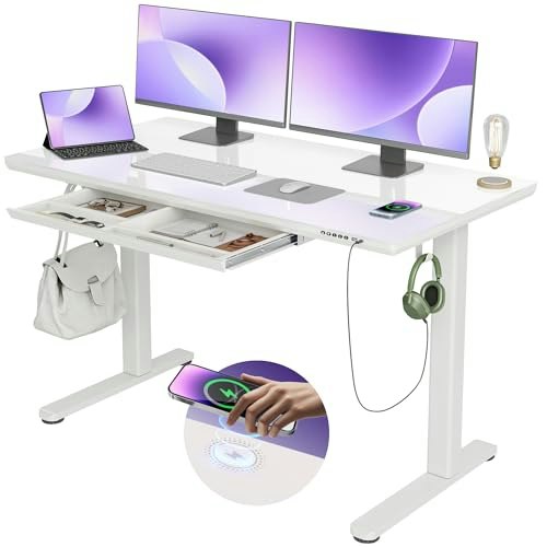 Innovar 55x24-Inch Wireless Charging Glass Standing Desk: $242.99 Innovar 55x24-Inch Wireless Charging Glass Standing Desk: $242.99