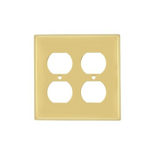 Nostalgic Warehouse New York Polished Brass Double Outlet Switch Plate: $8.82