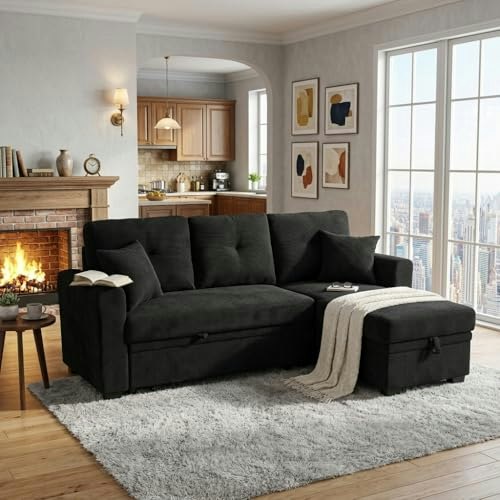 Keiki 71-Inch L-Shaped Sleeper Sectional Sofa with Storage: $403.87 Keiki 71-Inch L-Shaped Sleeper Sectional Sofa with Storage: $403.87