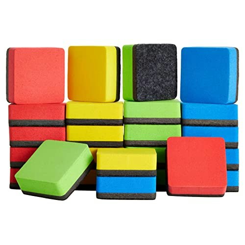 Juvale 2\" x 0.8\" Magnetic Dry Erase Eraser 24-Pack: $7.99