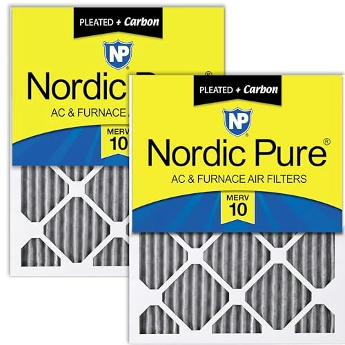 Nordic Pure 10x10x1 Pleated MERV 10 Carbon Air Filter 2-Pack: $37.27 Nordic Pure 10x10x1 Pleated MERV 10 Carbon Air Filter 2-Pack: $37.27