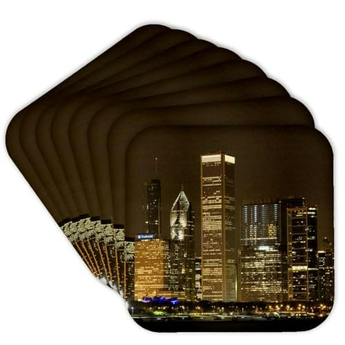 3dRose Chicago Skyline Soft Coasters 8-Pack: $6.44 3dRose Chicago Skyline Soft Coasters 8-Pack: $6.44
