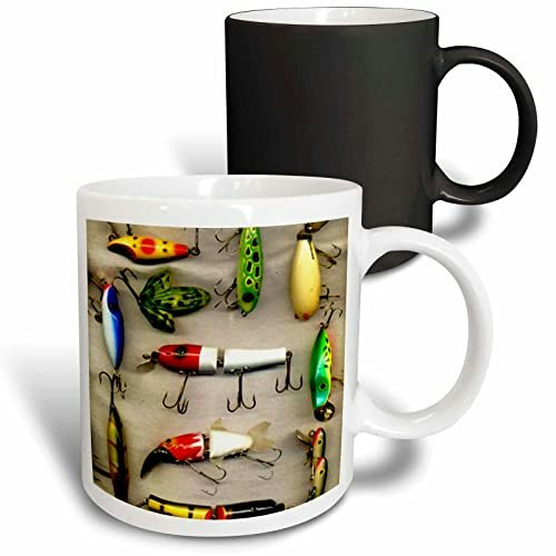 3dRose Old Lures Fishing 11oz Magic Transforming Mug: $12.07