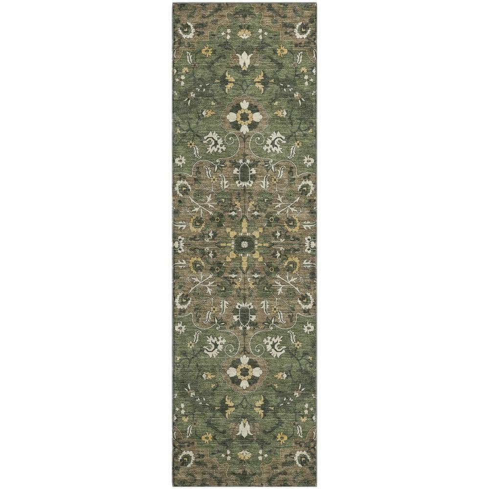 Mayfield 2' x 7' Abstract Machine Washable Runner Rug: $97.58 Mayfield 2' x 7' Abstract Machine Washable Runner Rug: $97.58