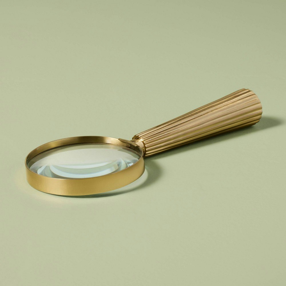 Hearth & Hand with Magnolia Ribbed Brass Magnifying Glass: $19.99 Hearth & Hand with Magnolia Ribbed Brass Magnifying Glass: $19.99