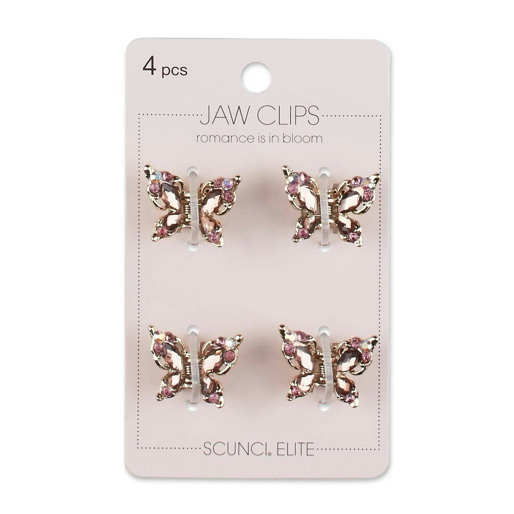scünci Elite Rhinestone Butterfly Mini Claw Clips 4-Pack: $7.59