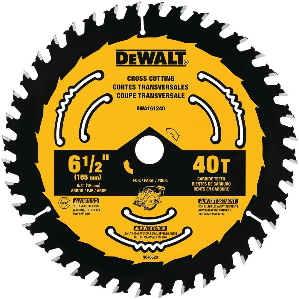 6.5-inch 40-Tooth Circular Saw Blade: $21.98 6.5-inch 40-Tooth Circular Saw Blade: $21.98