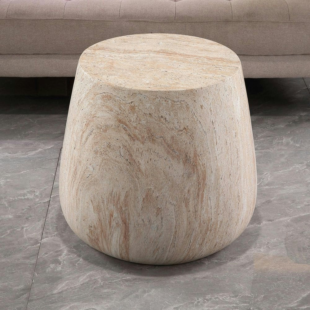 18.9-Inch Round Concrete Pedestal Side Table: $157.42