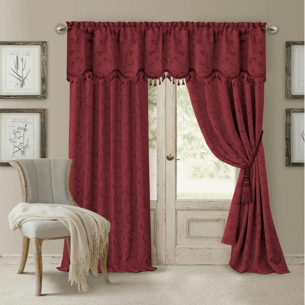 Mia Jacquard Scroll Blackout Window Curtain: $19.54