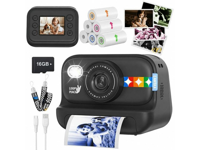 Kids Instant Print Camera 32GB 5-Pack Paper Kit: $68.99
