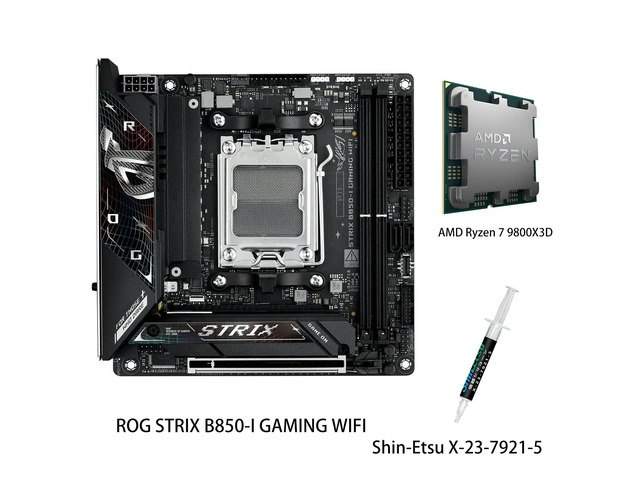 ASUS ROG Strix B850-I Motherboard and AMD Ryzen 7 9800X3D CPU Combo: $1,239.99