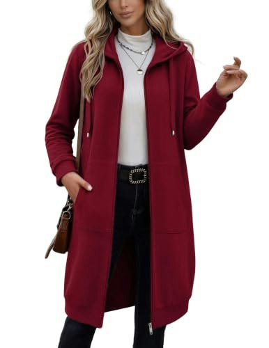 Hotouch Women's Zip-Up Tunic Hoodie: $29.43 Hotouch Women's Zip-Up Tunic Hoodie: $29.43