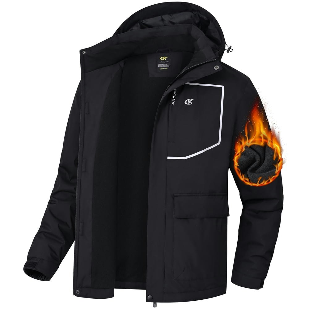 Tyhengta Men's Waterproof Fleece Ski Jacket: $59.99 Tyhengta Men's Waterproof Fleece Ski Jacket: $59.99