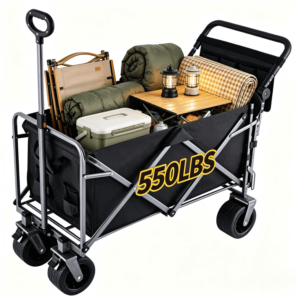 Nalwort 550lb Heavy Duty Collapsible Utility Wagon: $85.99