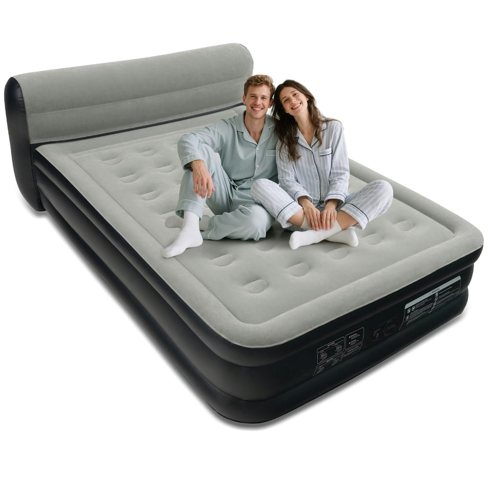 Eggory King Air Mattress with Headboard: $149.99 Eggory King Air Mattress with Headboard: $149.99