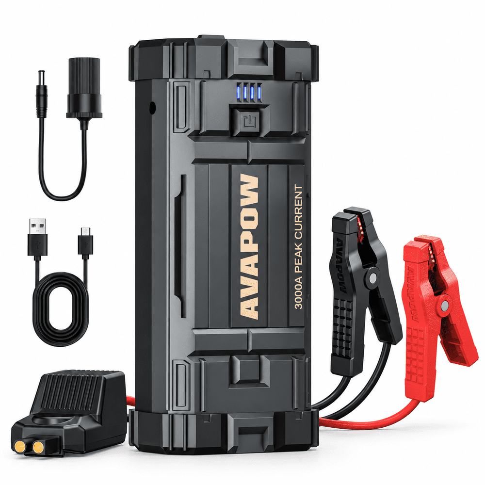 AVAPOW 3,000A 23,800mAh Car Battery Jump Starter: $54.99 AVAPOW 3,000A 23,800mAh Car Battery Jump Starter: $54.99