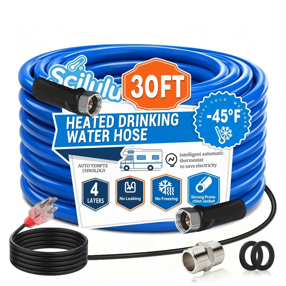 Scilulu 30-Foot Heated RV Water Hose: $79.99 Scilulu 30-Foot Heated RV Water Hose: $79.99