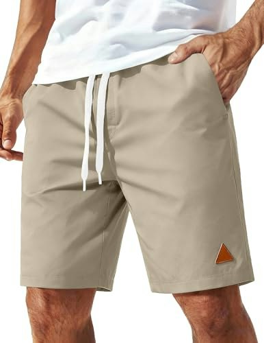 Coofandy Men's 9-inch Drawstring Chino Shorts: $14.98