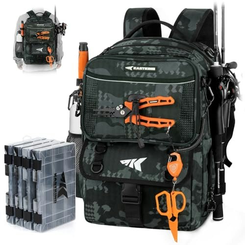 KastKing BaitSpace 50L Fishing Backpack w/ 4 Tackle Boxes: $89.23