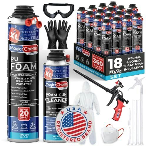 Magic Chems Spray Foam Insulation Kit 18-Pack: $169.99 Magic Chems Spray Foam Insulation Kit 18-Pack: $169.99