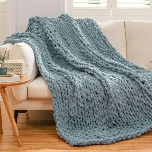 Weshiongoo 51"×63" Chunky Knit Blanket Throw: $36.52 Weshiongoo 51"×63" Chunky Knit Blanket Throw: $36.52