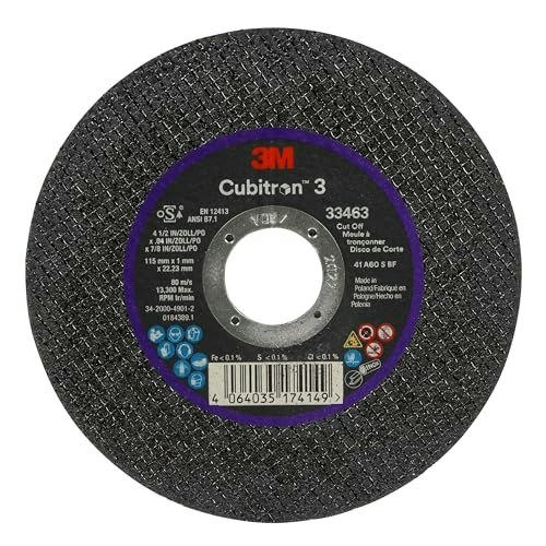 3M Cubitron 3 Cut-Off Wheel 4.5-inch 5-Pack: $69.73