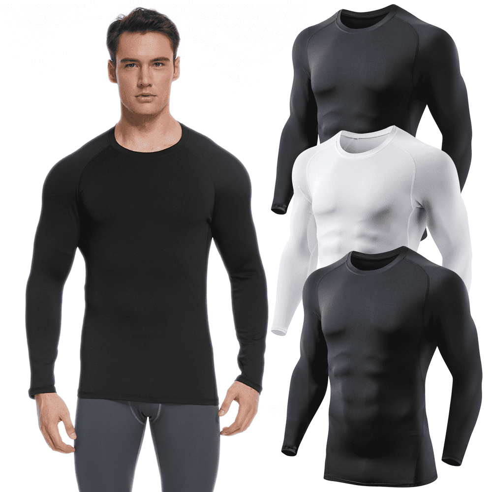 Telaleo Men's Athletic Dry Fit Long Sleeve Base Layer Shirt 3-Pack: $22.99 Telaleo Men's Athletic Dry Fit Long Sleeve Base Layer Shirt 3-Pack: $22.99