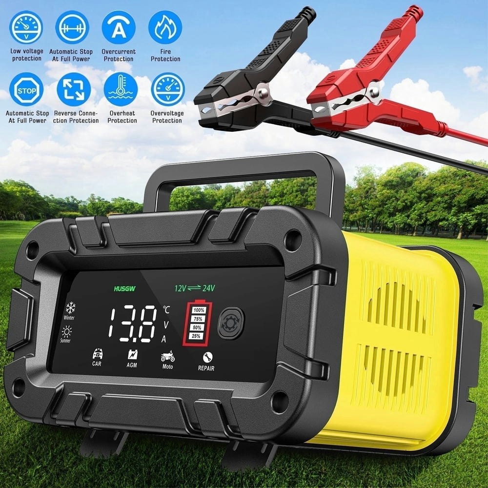 Husgw 12V 20A / 24V 10A Smart Car Battery Charger: $28.99 Husgw 12V 20A / 24V 10A Smart Car Battery Charger: $28.99