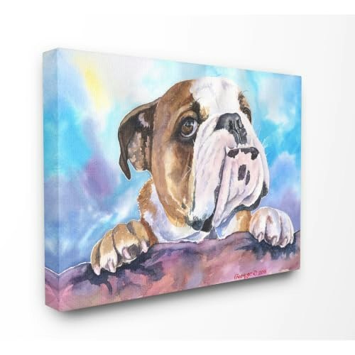 Stupell Industries 40" x 30" English Bulldog Watercolor Canvas Art: $59.42