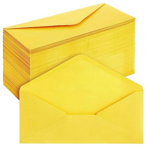 9.5" x 4.13" Yellow Business Envelopes 200-Pack: $20.63 9.5" x 4.13" Yellow Business Envelopes 200-Pack: $20.63