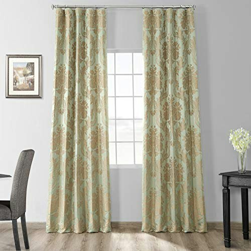 Half Price Drapes Designer Damask Faux Silk Room Darkening Curtain Panel: $42.98