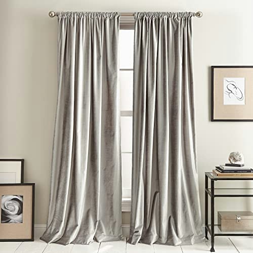 DKNY 108-Inch Knotted Velvet Lined Curtain Panel Pair: $139.99