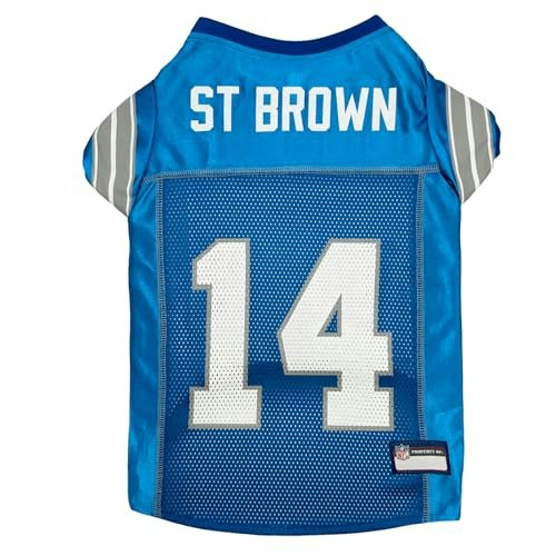 Pets First Amon-Ra St. Brown Detroit Lions Dog Jersey: $27.41