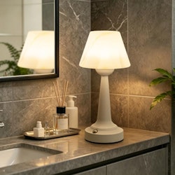 Waterproof Rechargeable Cordless Bathroom Lamp for $15 + free shipping w/ Prime