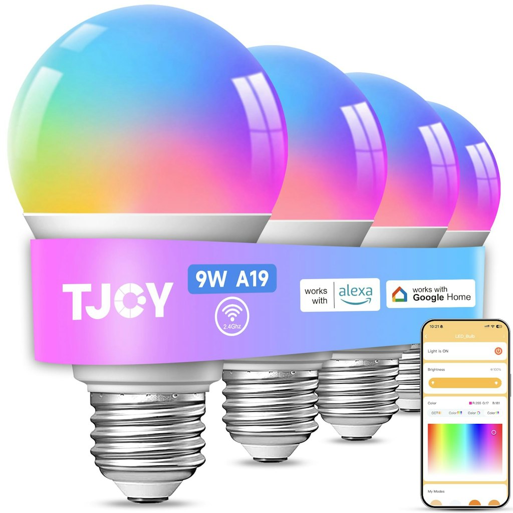 TJOY Smart Light Bulbs 4-Pack: $18
