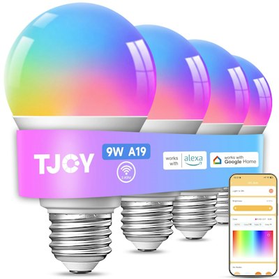 TJOY Smart Light Bulbs 4-Pack for $18 + free shipping