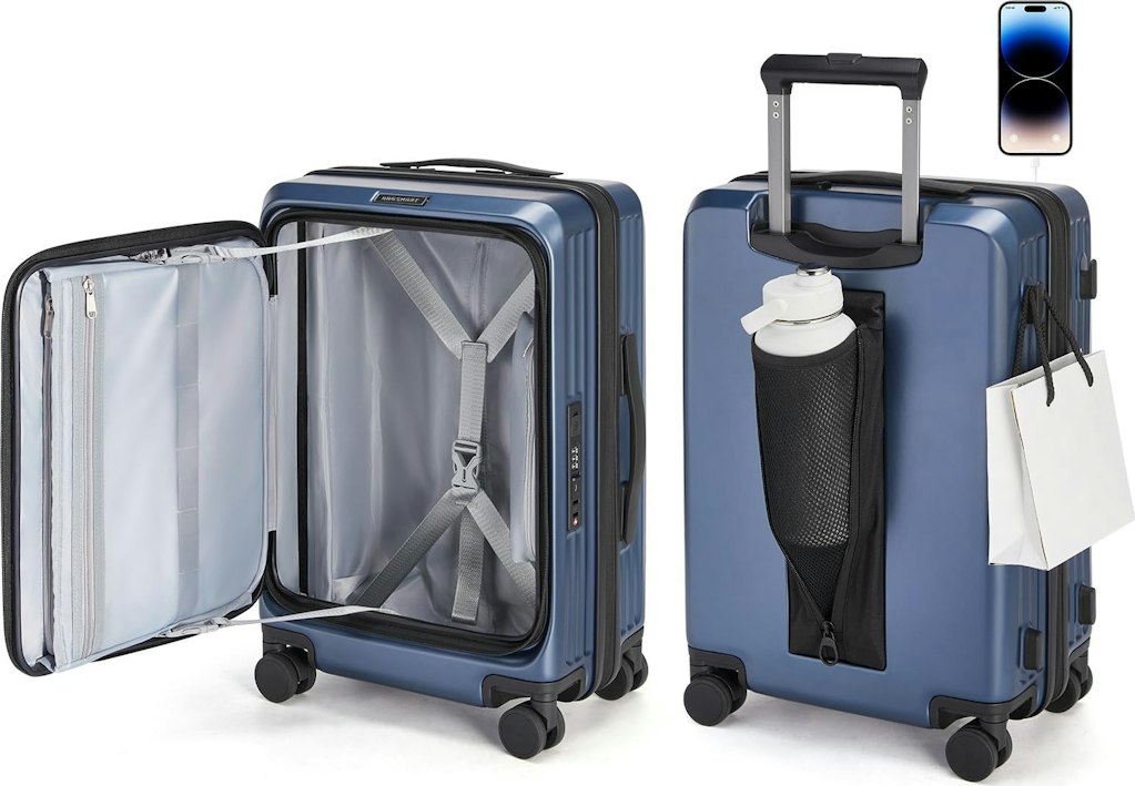 Bagsmart Expandable 20" Hard Shell Carry-On Luggage: $83
