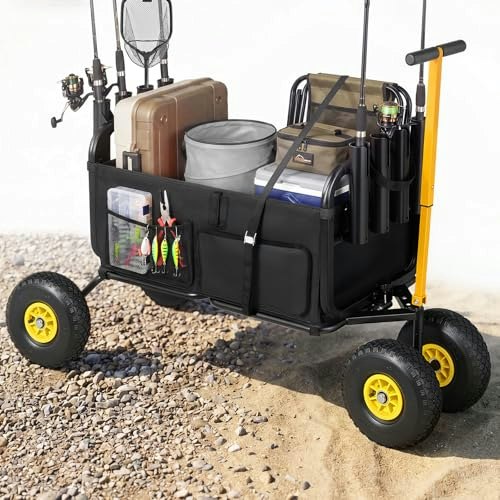 Vevor 300-lb. Capacity Foldable Beach Fishing Cart: $119.69 Vevor 300-lb. Capacity Foldable Beach Fishing Cart: $119.69